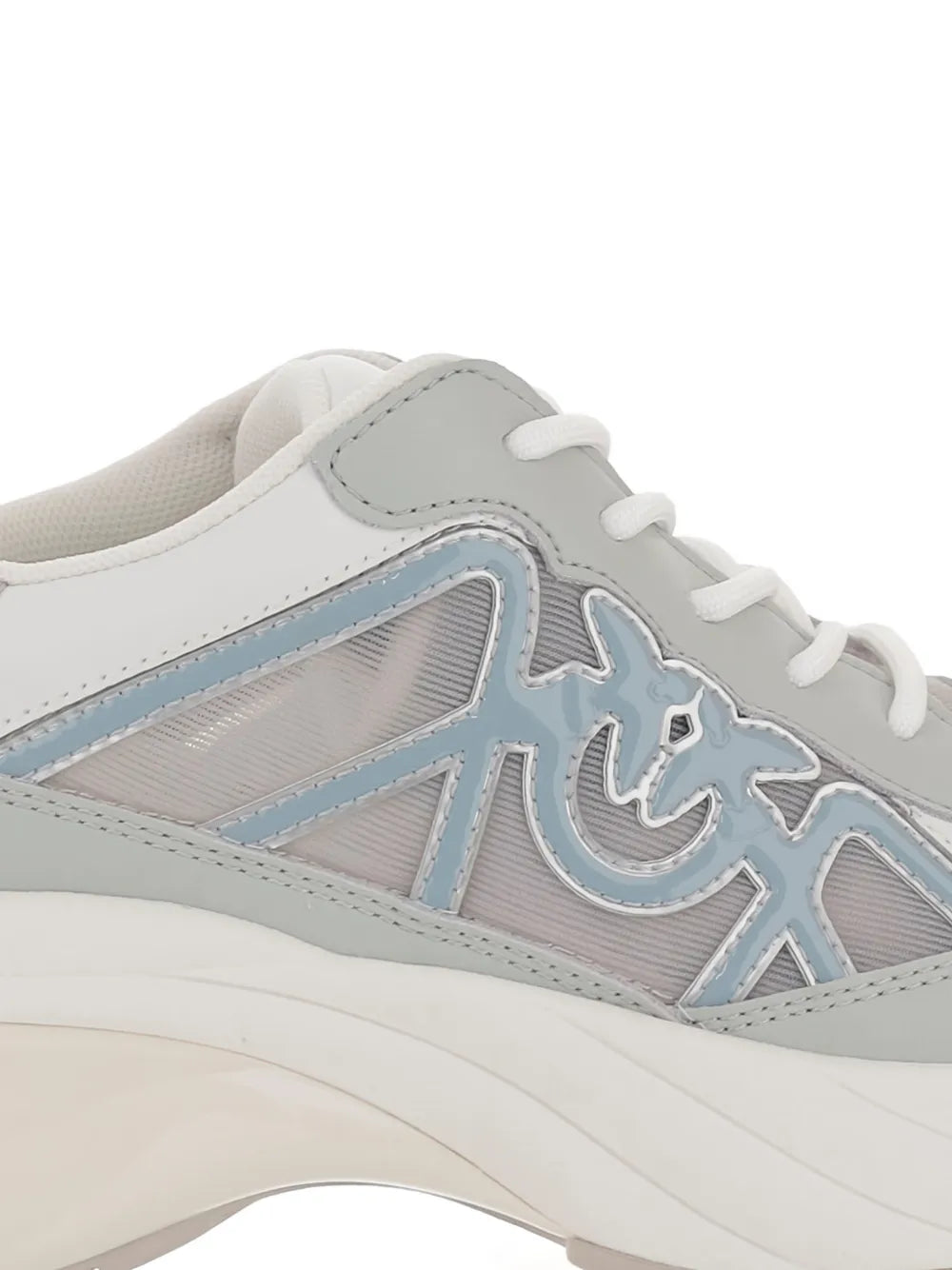PINKO Logo-Detail Leather — White — Size US M 3.5 - US W 5 — Detail View
