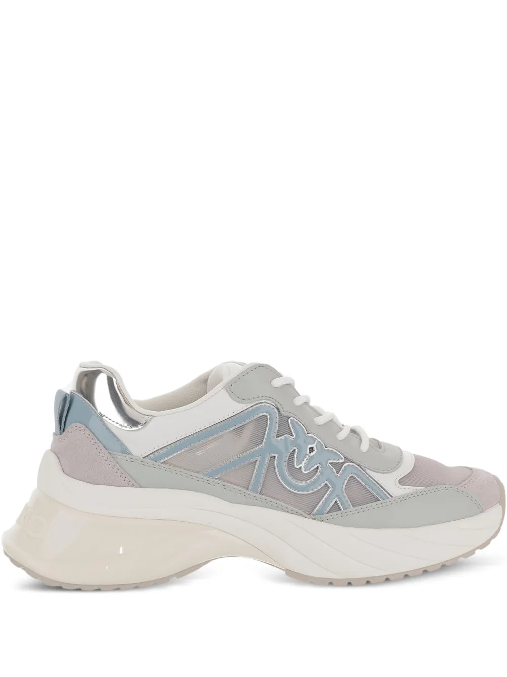 PINKO Logo-Detail Leather — White — Size US M 3.5 - US W 5 — Front View