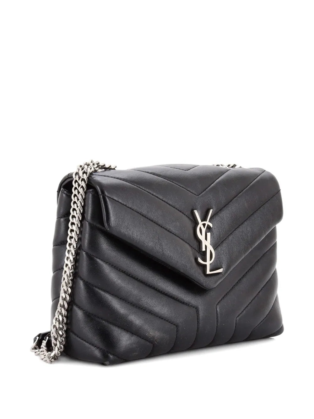 Saint Laurent Pre Owned Loulou Matelasse Chevron Leather Small Shoulder Bag — Same as shown — Size One Size — Detail View