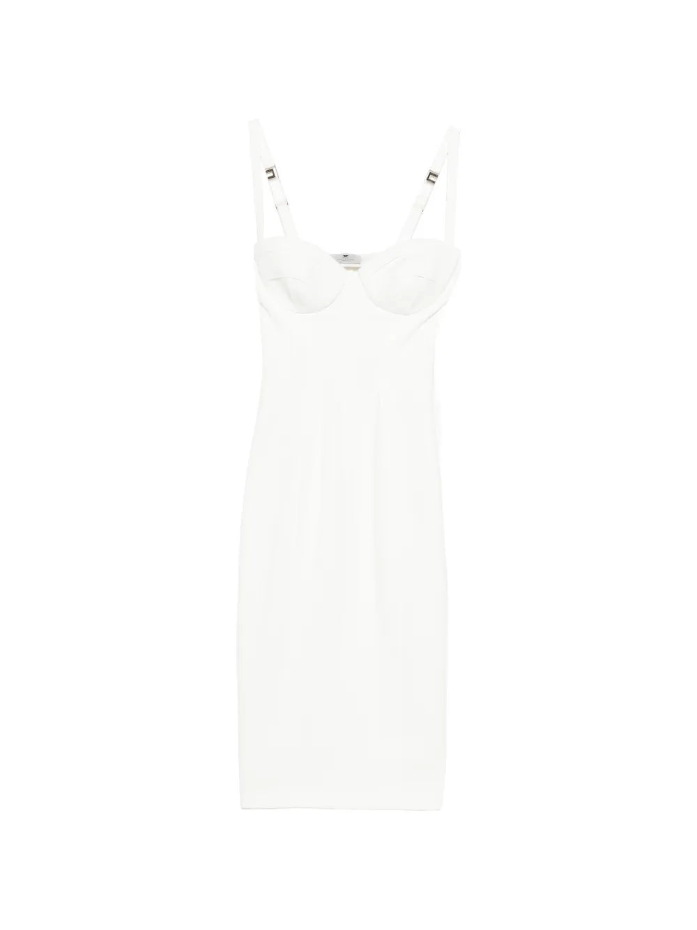 Elisabetta Franchi Straps Midi Dress — White — Size XS — Front View