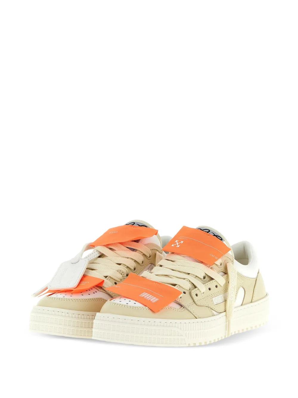 Off-White Two-Tone Low Top — Beige — Size US M 3.5 - US W 5 — Detail View