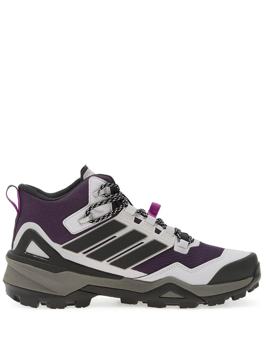 adidas Terrex Skychaser Mid Lace-Up Striped — Purple — Size US M 3.5 - US W 5 — Front View