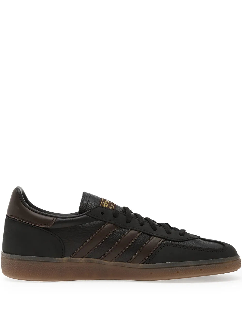 adidas Handball Spezial Lace-Up Sneakers — Black — Size US M 8.5 - US W 10 — Front View