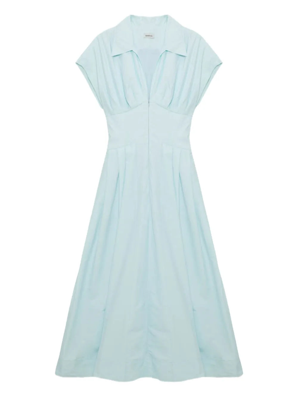 Simkhai Farlow Pleated Midi Dress — Blue/ Red — Size XS — Front View