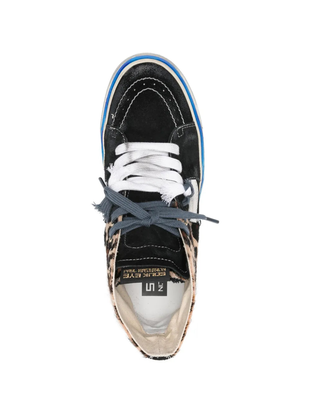 PAUL EASTERLIN Caly Star Leopard High-Top — Beige — Size US M 3.5 - US W 5 — Top View