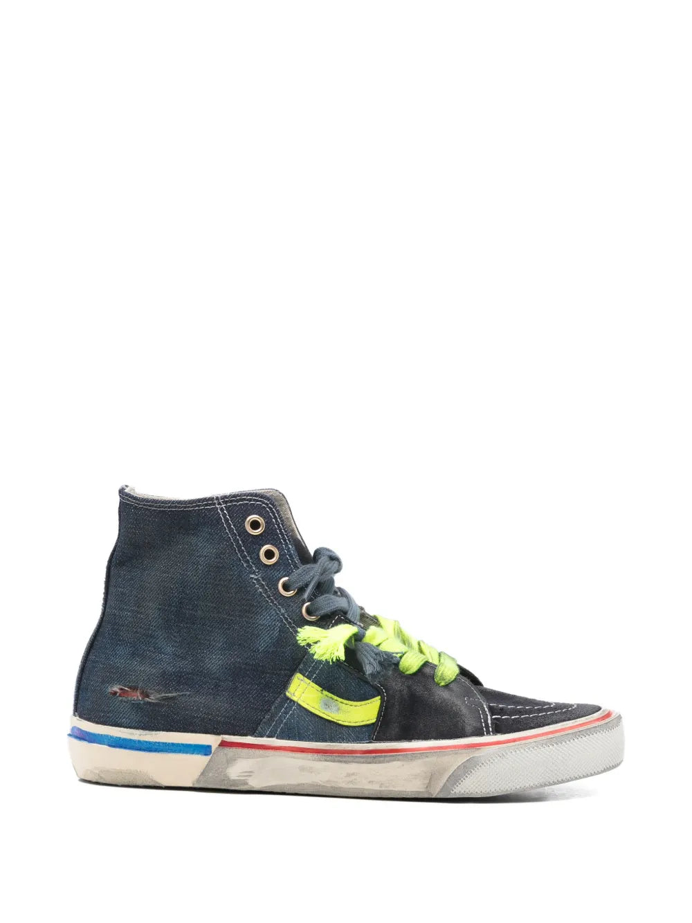 PAUL EASTERLIN Caly Star Colourblock High-Top — Blue — Size US M 3.5 - US W 5 — Front View