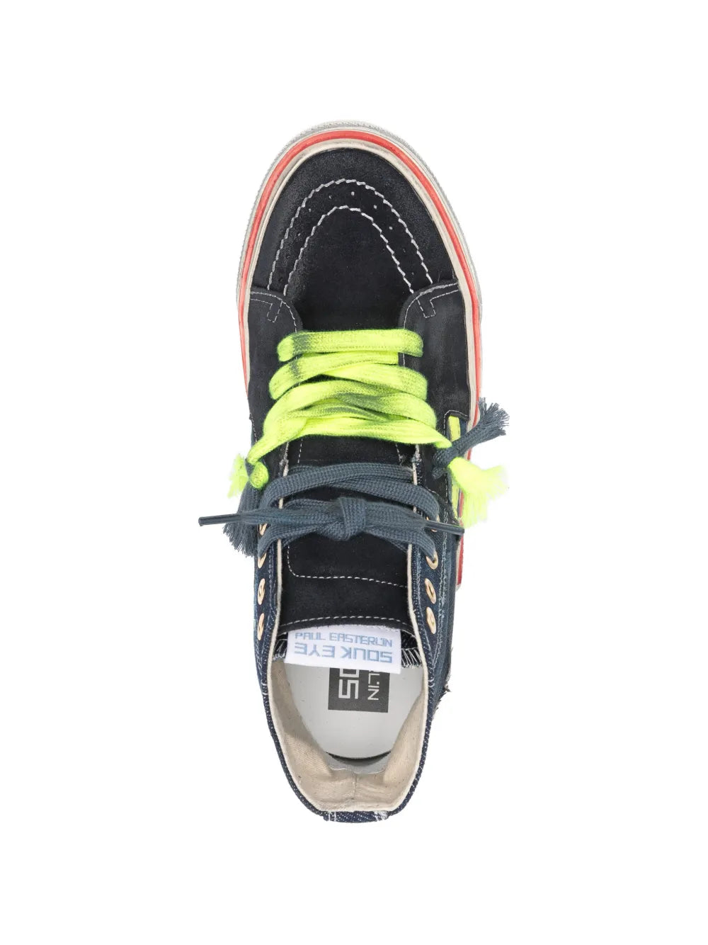 PAUL EASTERLIN Caly Star Colourblock High-Top — Blue — Size US M 3.5 - US W 5 — Top View