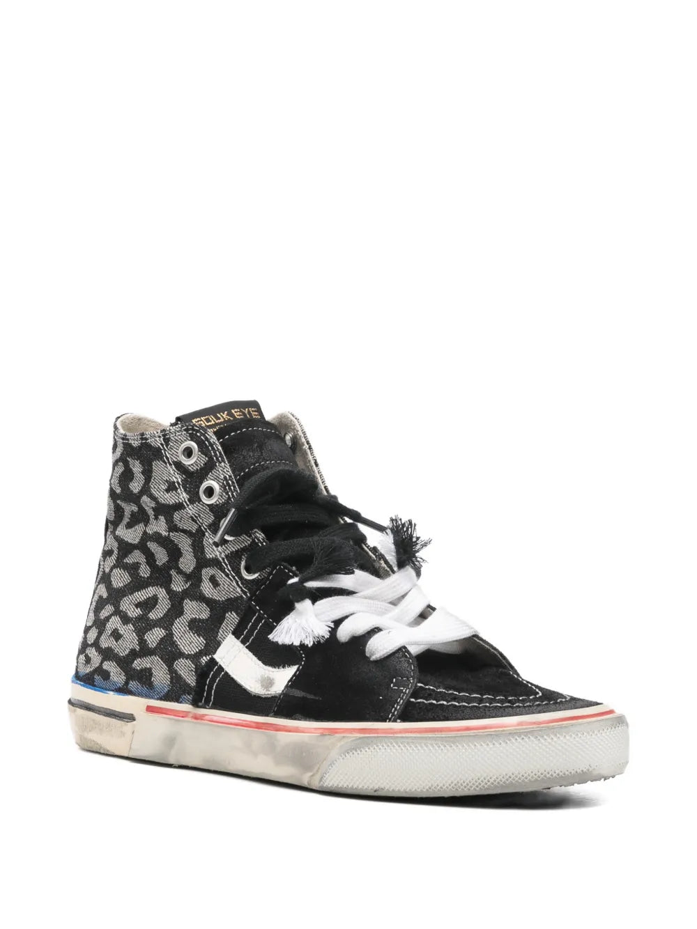 PAUL EASTERLIN Caly Star Leopard High-Top — Black — Size US M 3.5 - US W 5 — Side View