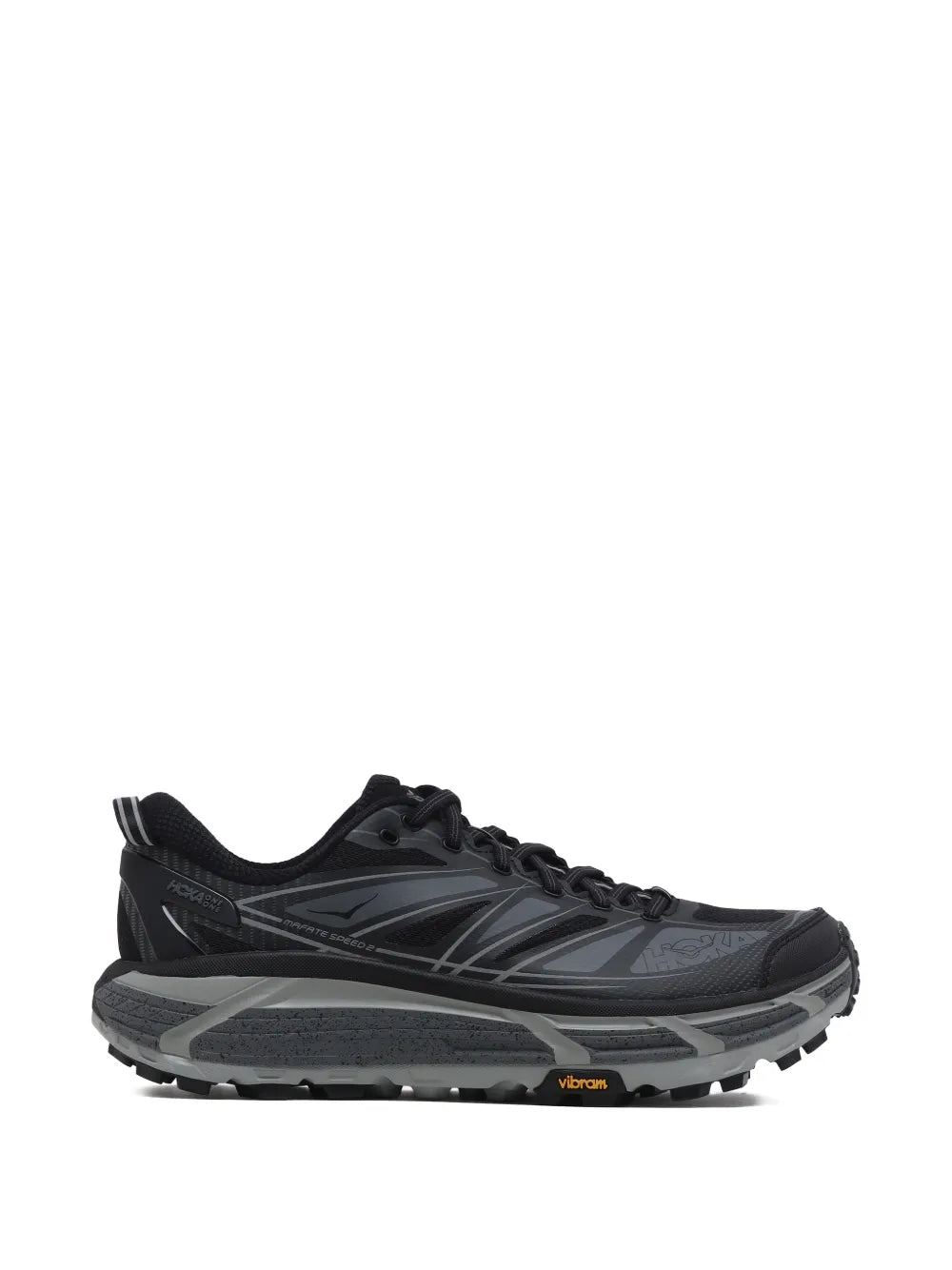 HOKA One Mafate Speed 2 — Black — Size US M 3.5 - US W 5 — Front View