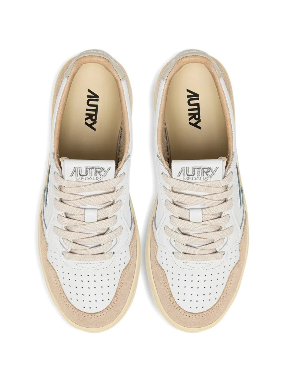 Autry Medalist Low-Top — White — Size US M 3.5 - US W 5 — Top View