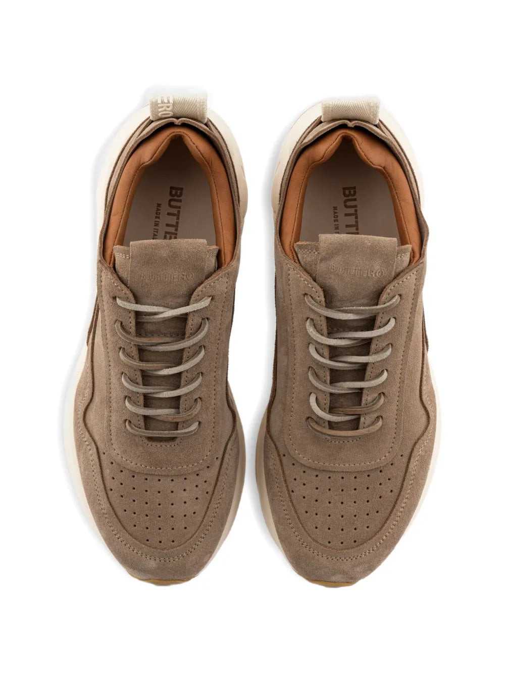 Buttero Round-Toe Perforated — Brown — Size US M 3.5 - US W 5 — Top View