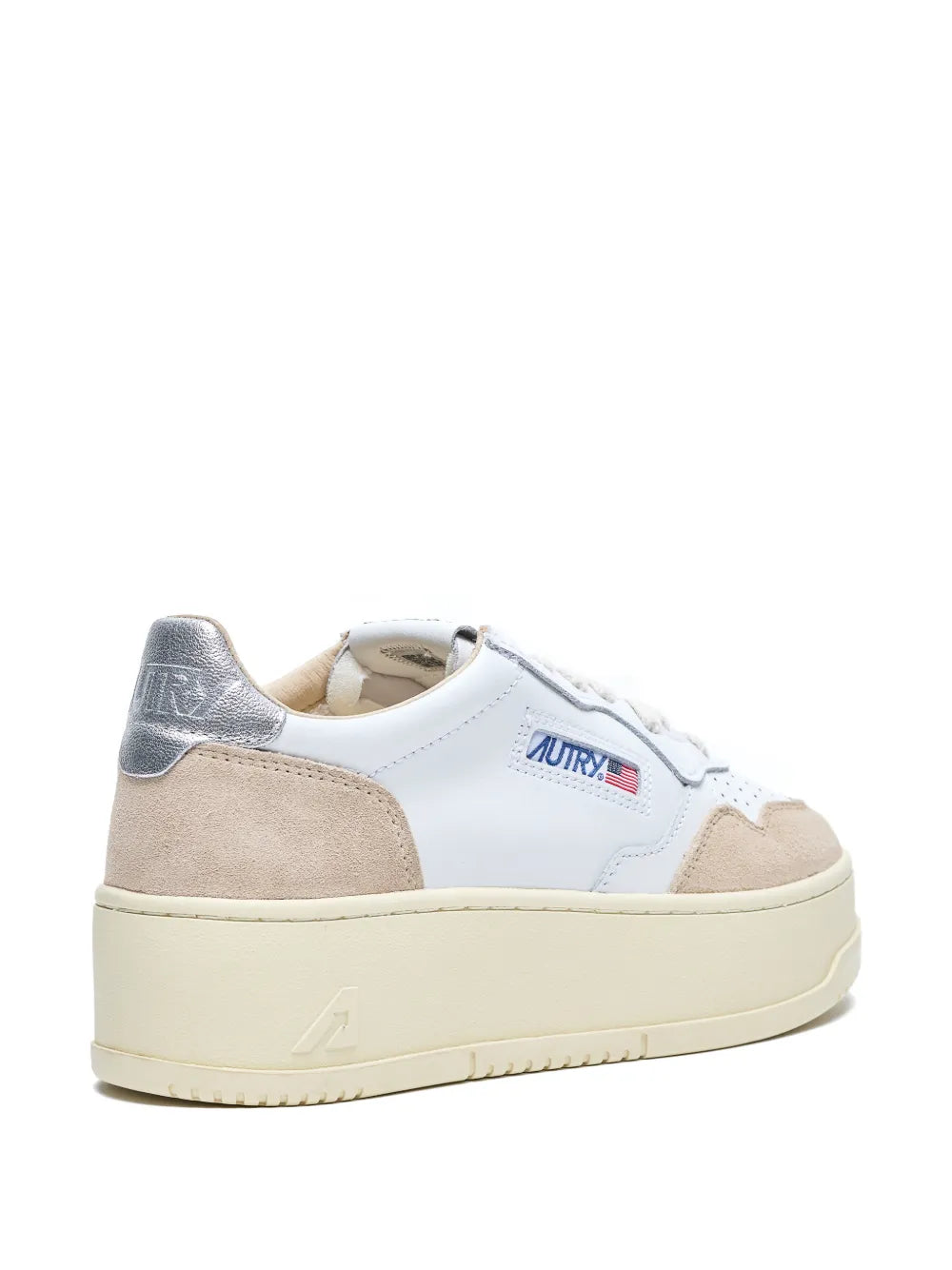 Autry Medalist Platform — White — Size US M 3.5 - US W 5 — Back View