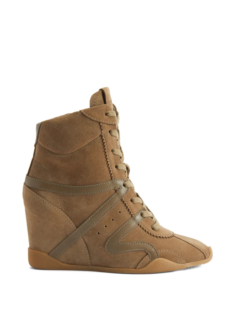 Giuseppe Zanotti Top Wedge Lace-Up — Brown — Size US M 3.5 - US W 5 — Front View