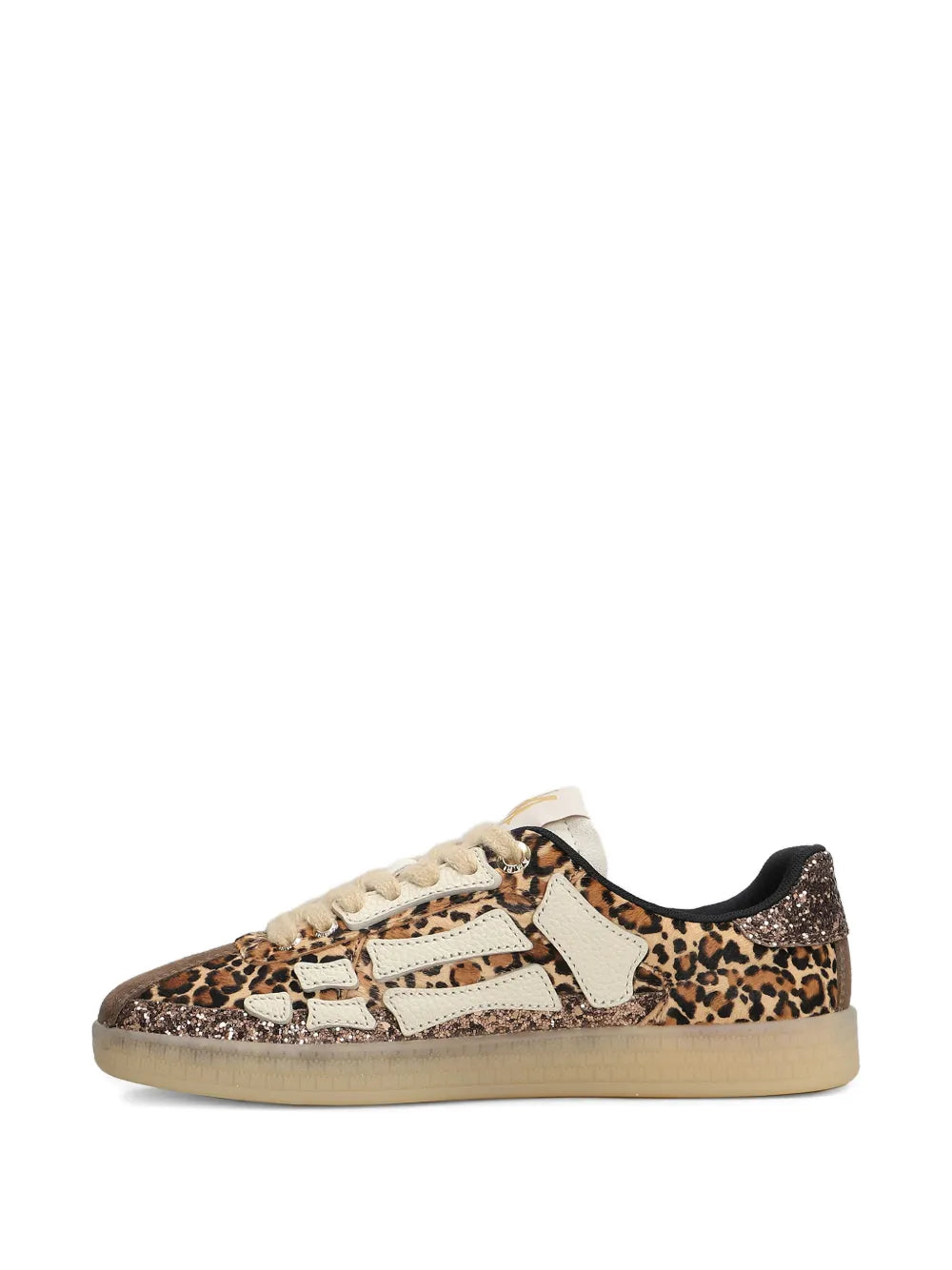 AMIRI Animal-Print Lace-Up — Brown — Size US M 3.5 - US W 5 — Top View
