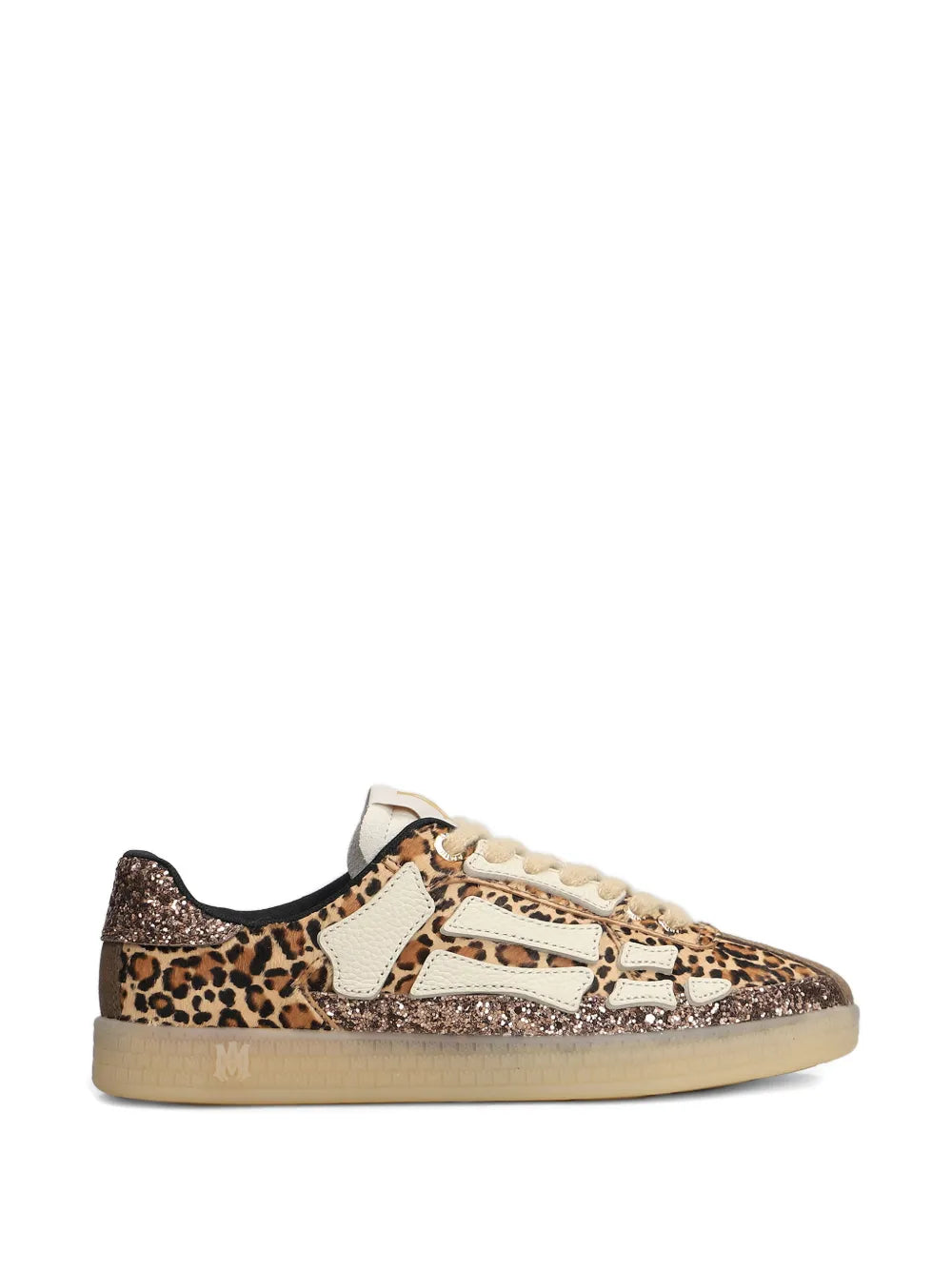 AMIRI Animal-Print Lace-Up — Brown — Size US M 3.5 - US W 5 — Front View
