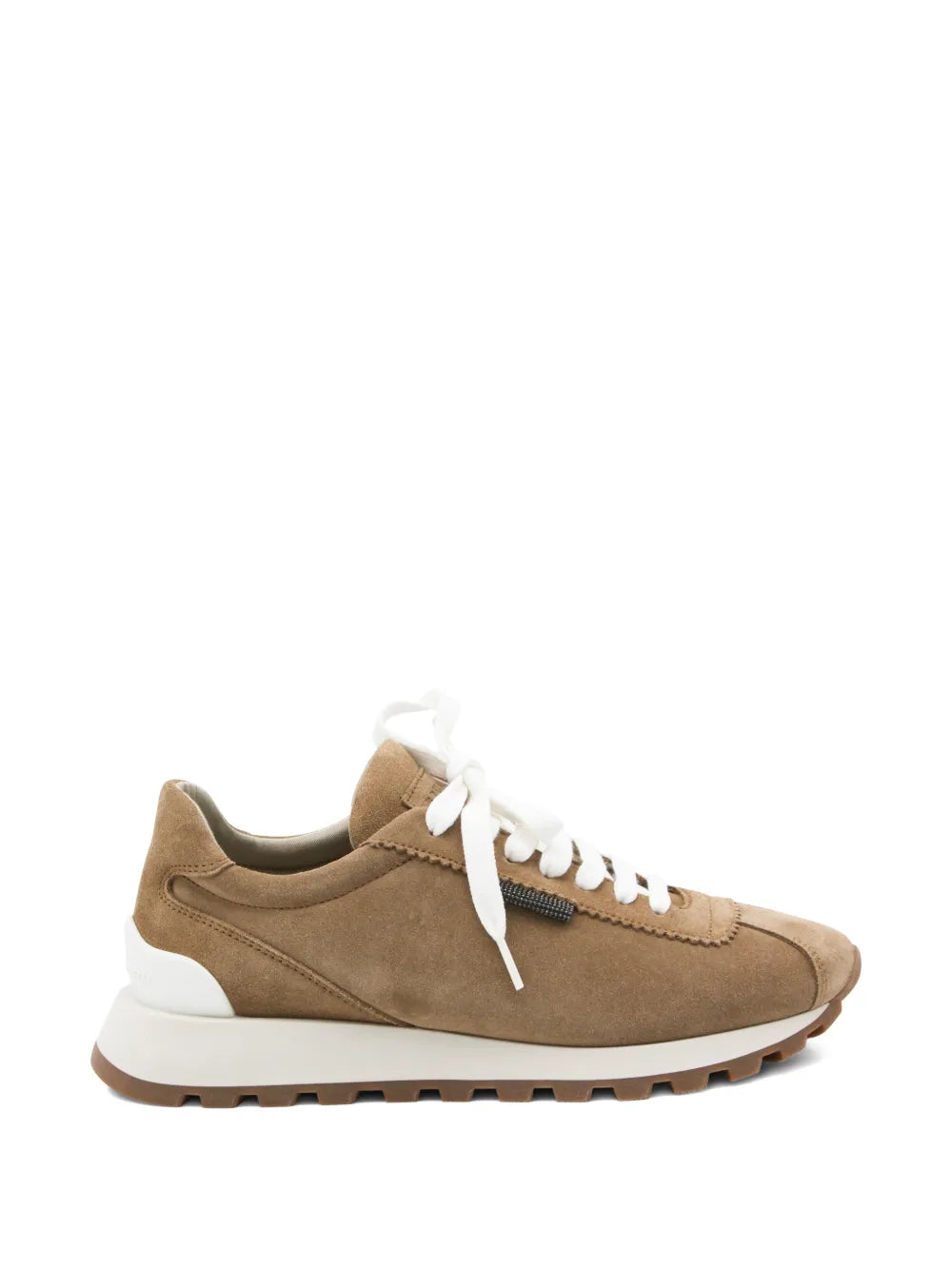 Brunello Cucinelli Panelled Lace-Up — Brown — Size US M 3.5 - US W 5 — Front View