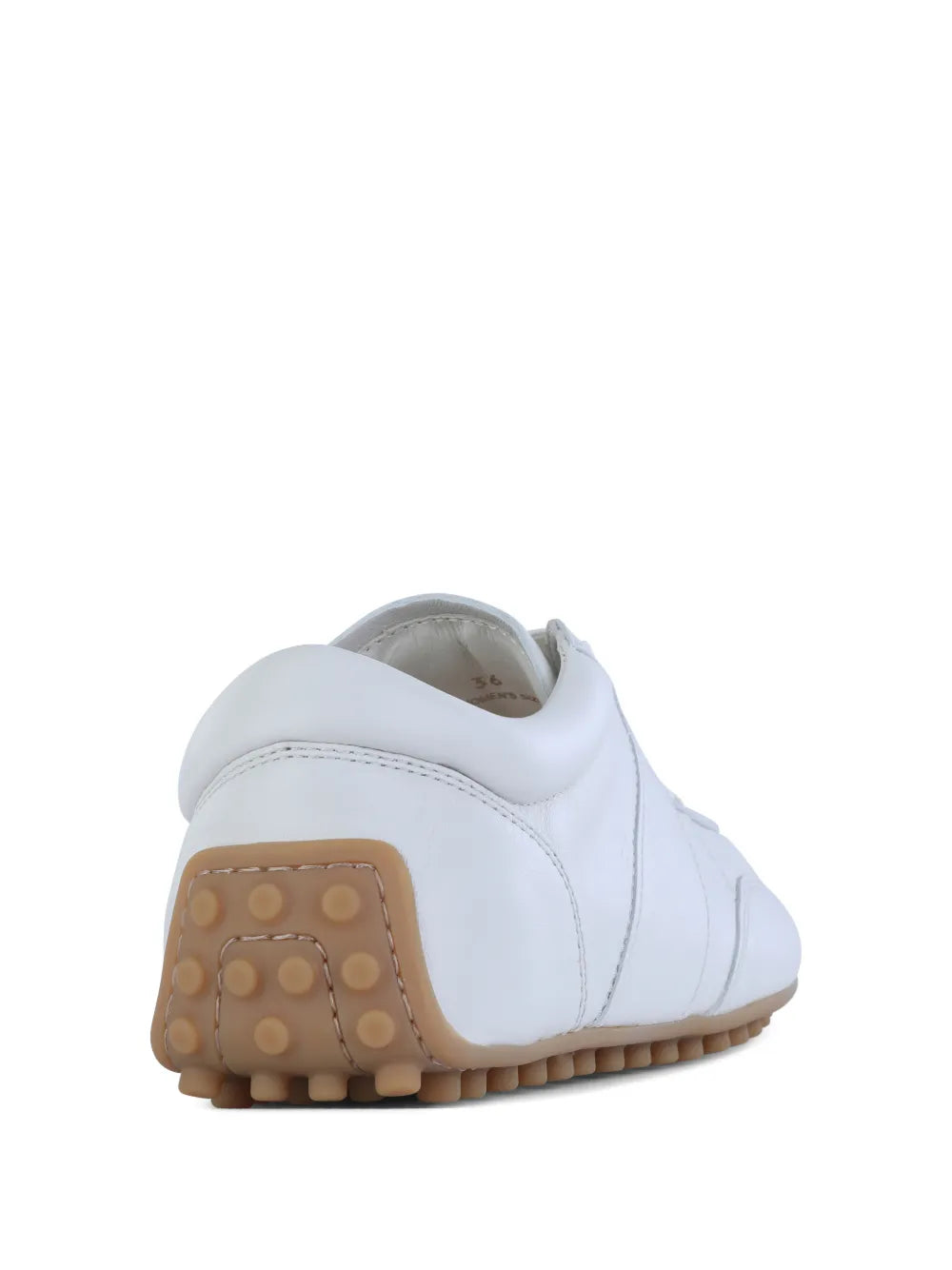 Tod's Lace-Up Panelled Trainers — White — Size US M 3.5 - US W 5 — Back View