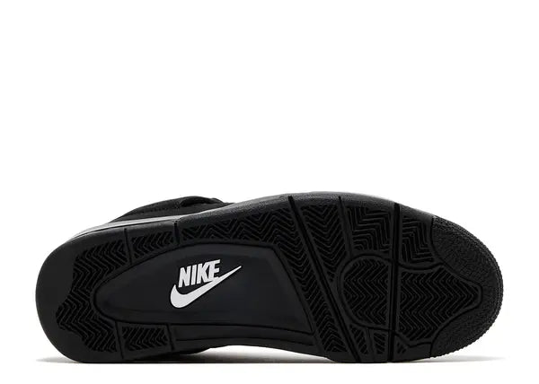 Air Jordan 4 Retro Black Cat — Black/Black/Light Graphite — Size US M 3.5 - US W 5 — Top View