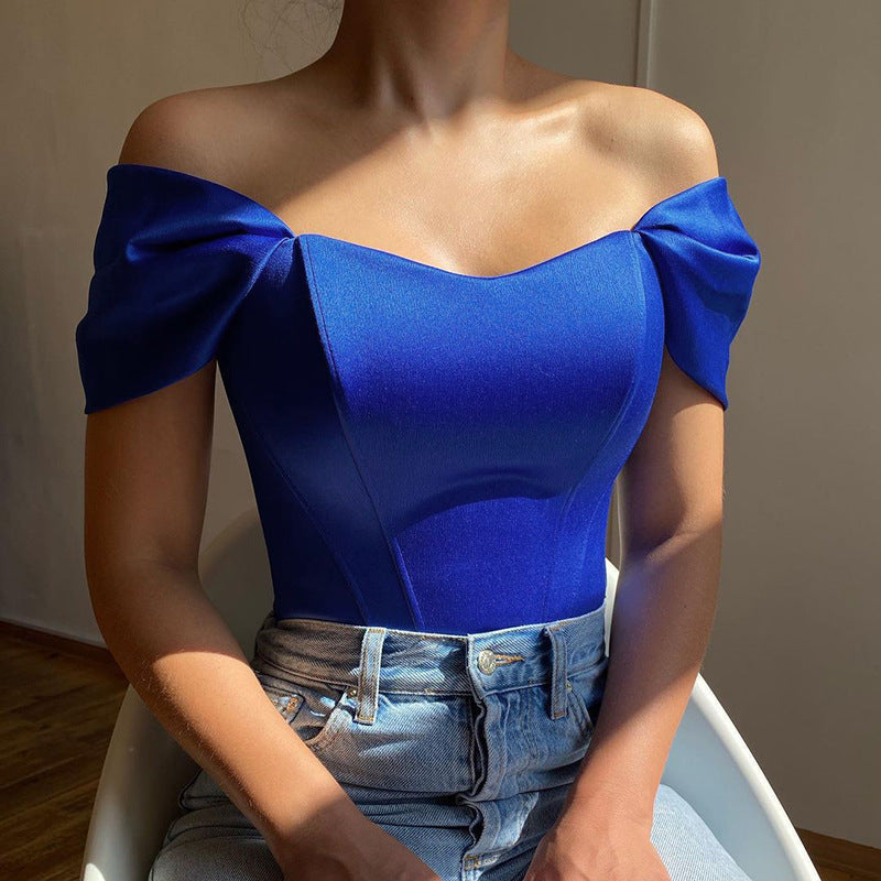 Fishbone Corset Tube Top — Apricot — Size L — Detail View