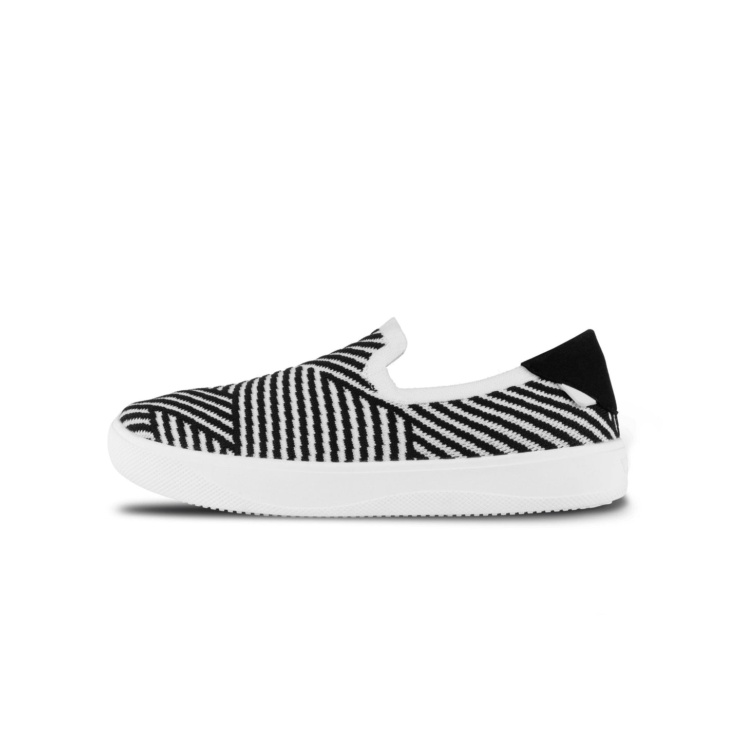 Men's Boardwalk Slip-On - White/Black Zigzag