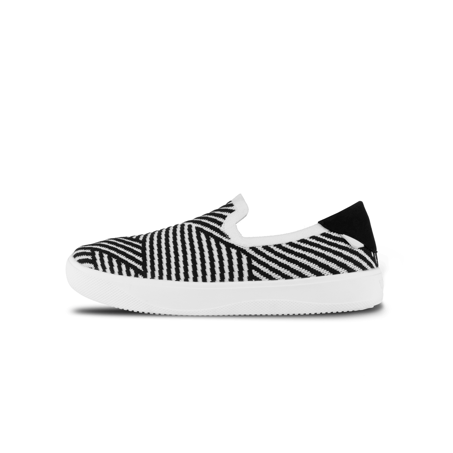 Men's Boardwalk Slip-On - White/Black Zigzag